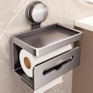 Cốc Hút Treo Tường Không Đục Lỗ Hộp Khăn Giấy Cuộn Vệ Sinh Phòng Tắm 3QXQ