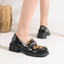 VNMZGG34-39 Size Lớn Mary Jane Giày Sâu Miệng Tròn Mũi Da Báo In Màu Sắc Phù Hợp Với Người Đi Lại Hàng Ngày Giày Đế Dày