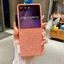 Sang Trọng Ren Thủ Công Gấp Ốp Lưng Điện Thoại Samsung Galaxy Z Flip 5 6 7FE 7 Thiết Kế Độc Đáo Ốp Điện Thoại Cho Z Flip7 Thời Trang Chống Sốc Bao