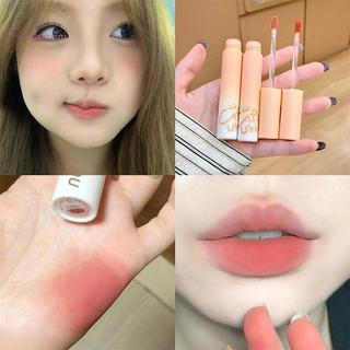 Bí Ngô Mai Môi Bùn Nhung Lip Cream Matte Họa Tiết Son kem Lớp Phủ Màu Hoa Hồng Cam Son Bóng Tint Mỹ Phẩm