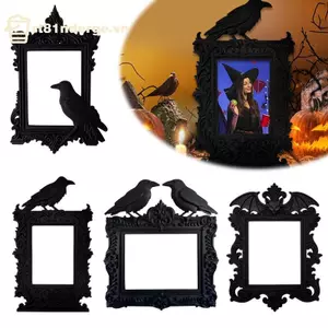 Ge Halloween Crow Bat Vintage Khung Ảnh Không Khí Trang Trí Trang Trí Công Sở Khung Ảnh Halloween Để Bàn Đồ Trang Trí n