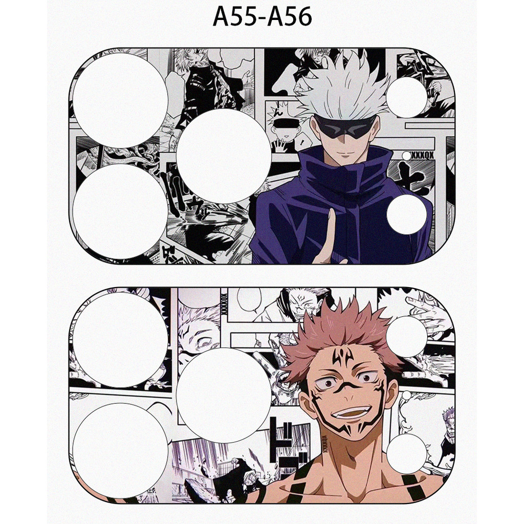 [2 chiếc] Dành cho iPhone 17 Pro / 17 Pro Max Jujutsu Kaisen Gojo Satoru Phim dán giấy máy ảnh mờ mềm / Bảo vệ camera chống trầy xước