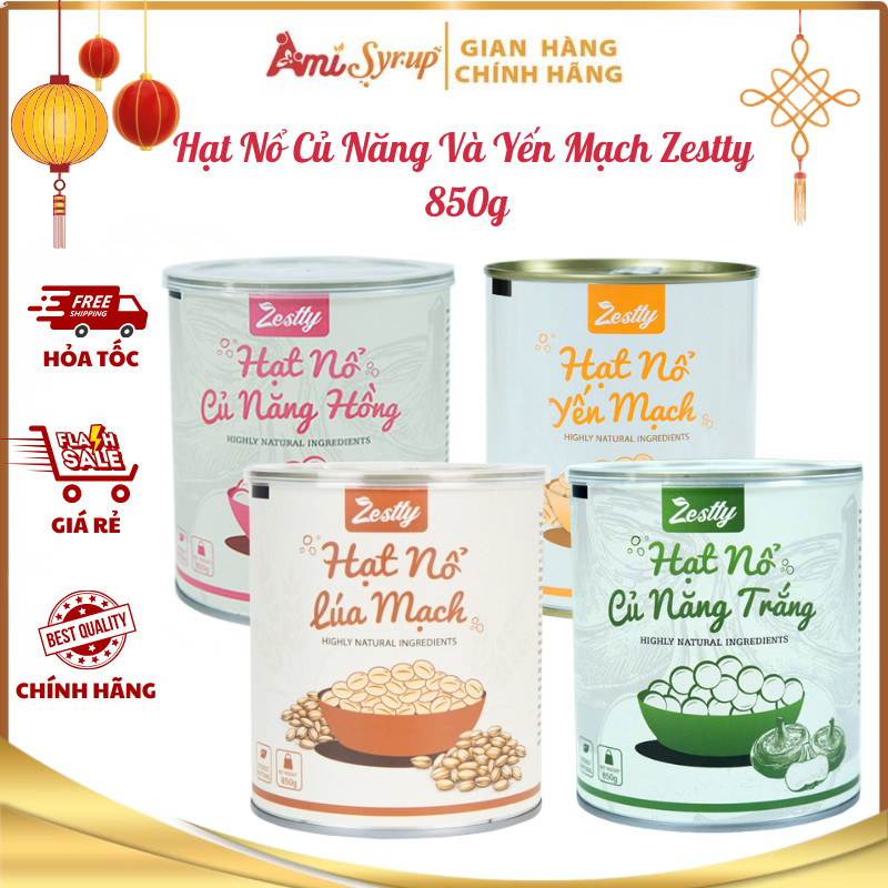Hạt Nổ Củ Năng Và Yến Mạch Zestty 850g Topping Healthy Giòn Rụm Cho Mọi Món Nước