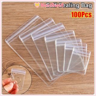 Túi tự niêm phong NEATDWELL 100 chiếc, túi khóa kéo trong suốt chống bụi, nhựa PVC dùng lưu trữ trang sức và đóng gói quà tặng