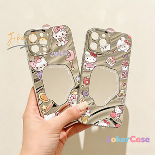 Vỏ Cho IPhone 11 13 17 16 15 12 14 Pro Max X XS Max XR 16 15 7 8 Plus AIR Vỏ gương trang điểm Kitty đáng yêu ngọt ngào