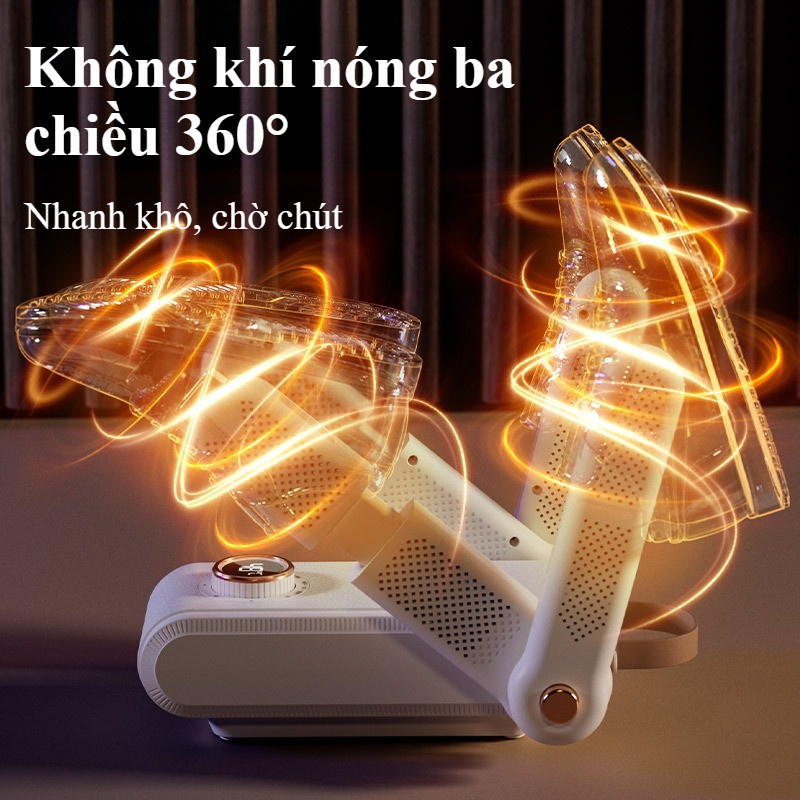 Máy Sấy Giày Thông Minh 4 Cần Sấy - Khử Mùi & Khử Trùng Bằng Tia Cực Tím, Tốc Độ Làm Khô Nhanh, Bảo Vệ Giày Toàn Diện