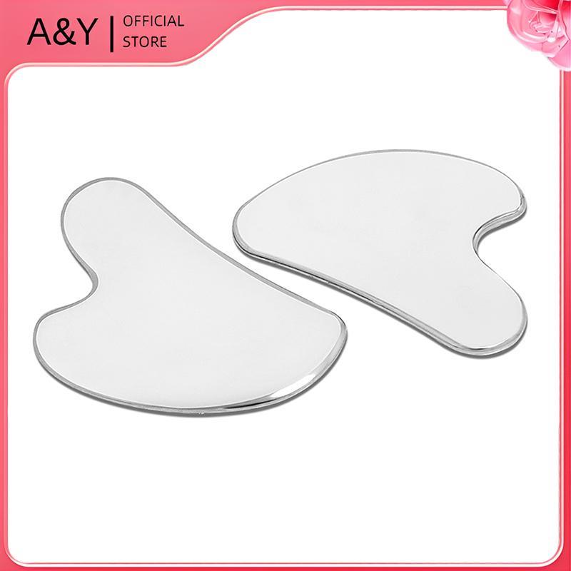 Máy mát xa cạo Gua Sha bằng thép không gỉ A & Y 1PC cho cơ thể cổ mặt Công cụ Massage Guasha Chăm sóc da mặt Guasha Board Máy mát xa mặt.
