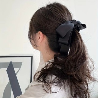 Đai vuốt tóc satin thiết kế nơ phong cách Hàn Quốc, màu trơn, tiện dụng cho việc làm đẹp và tạo kiểu tóc