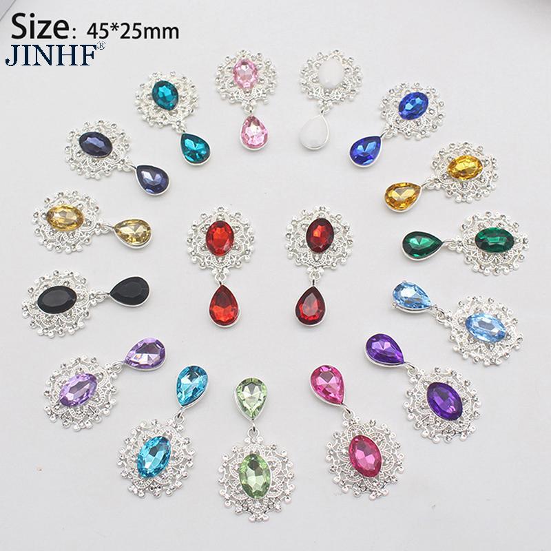Jin HF Trâm Cài Pha Lê 45x25mm - Phụ Kiện Thời Trang Cho Đám Cưới Và Ngày Lễ