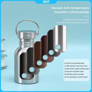 [DCP] Bình nước xe đạp bằng thép không gỉ 350/500/600/750/1000ml Bình nước thể dục thể thao đơn Vách chống rò rỉ [VN]