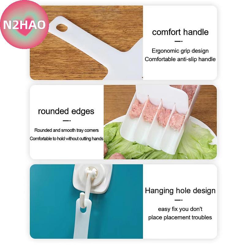 N2HAO Creative Kitchen Triple Meatball Maker, Muỗng Thịt Cắt Spade Maker, Máy Làm Thịt Viên Không-Sti n