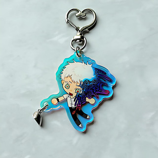 Adorable TSHD Blue Anime Keychain Charms - Hikaru & Yoshiki Pair Design | Magnetic Acrylic for Friends or Couples