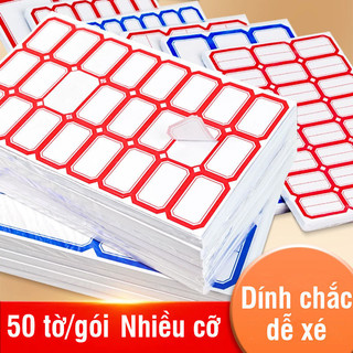Nhãn dán văn phòng set 50 tem dán tiết kiệm, ghi chú linh hoạt, đánh dấu nhanh và ghi giá tiện lợi