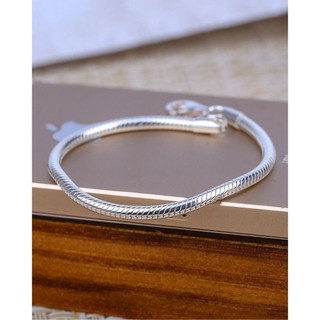 Vòng tay mạ bạc kiểu xương rắn Nhật Bản - Hàn Quốc, size 26.1cm đến 27cm
