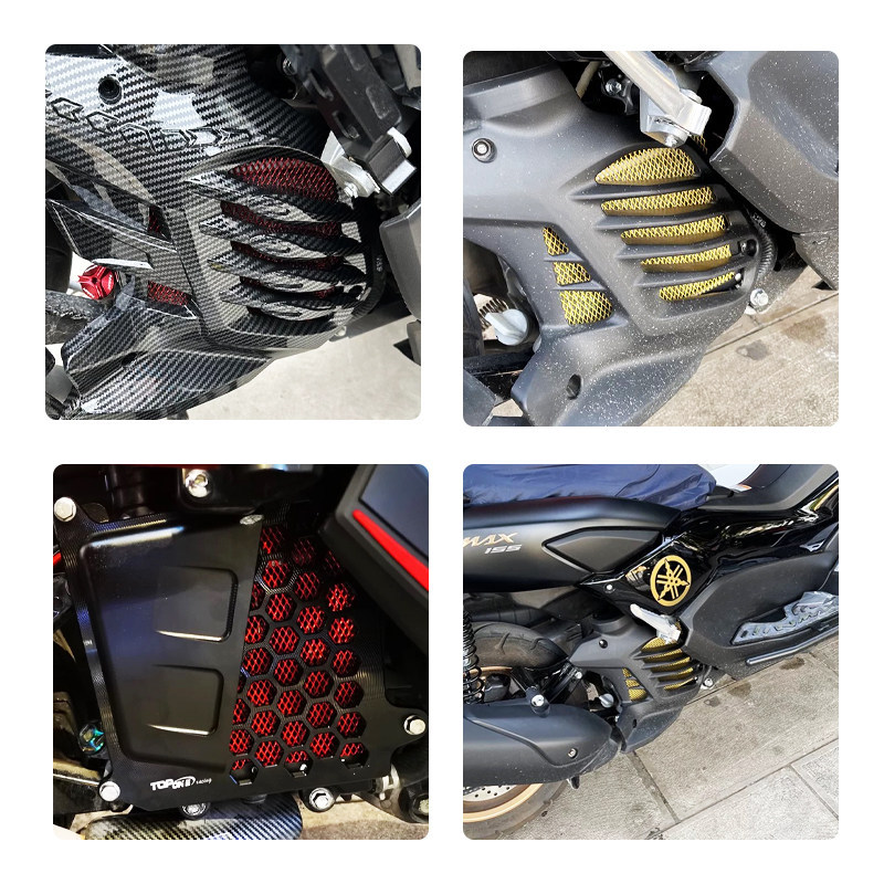 Dành Cho Xe YAMAHA NMAX155 AEROX155 NVX155 Tấm Bảo Vệ Tản Nhiệt Nhôm CNC Lưới Tản Nhiệt Bảo Vệ Sửa Đổi Phụ Kiện