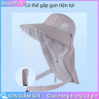 Mũ chống muỗi gấp gọn - Tiện mang theo, Mũ chống nắng, chống muỗi / lưới chống ong, mũ bắt ong, Có Lưới Chống Muỗi