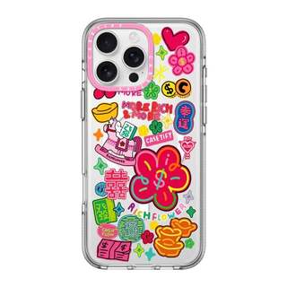 Ốp điện thoại CASECASE X Fortune Bloom HỒNG CAMERA PHIÊN BẢN RING Tác động Vỏ hút từ tính trong suốt cho iPhone 17 / 16 / 15 / 14 / 13 Pro Max Air với bao bì cao cấp