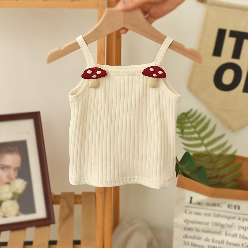 Áo Vest Nhỏ Bé Gái Mùa Hè Sling Phong Cách Ngắn 80-130 Size 5PUQ
