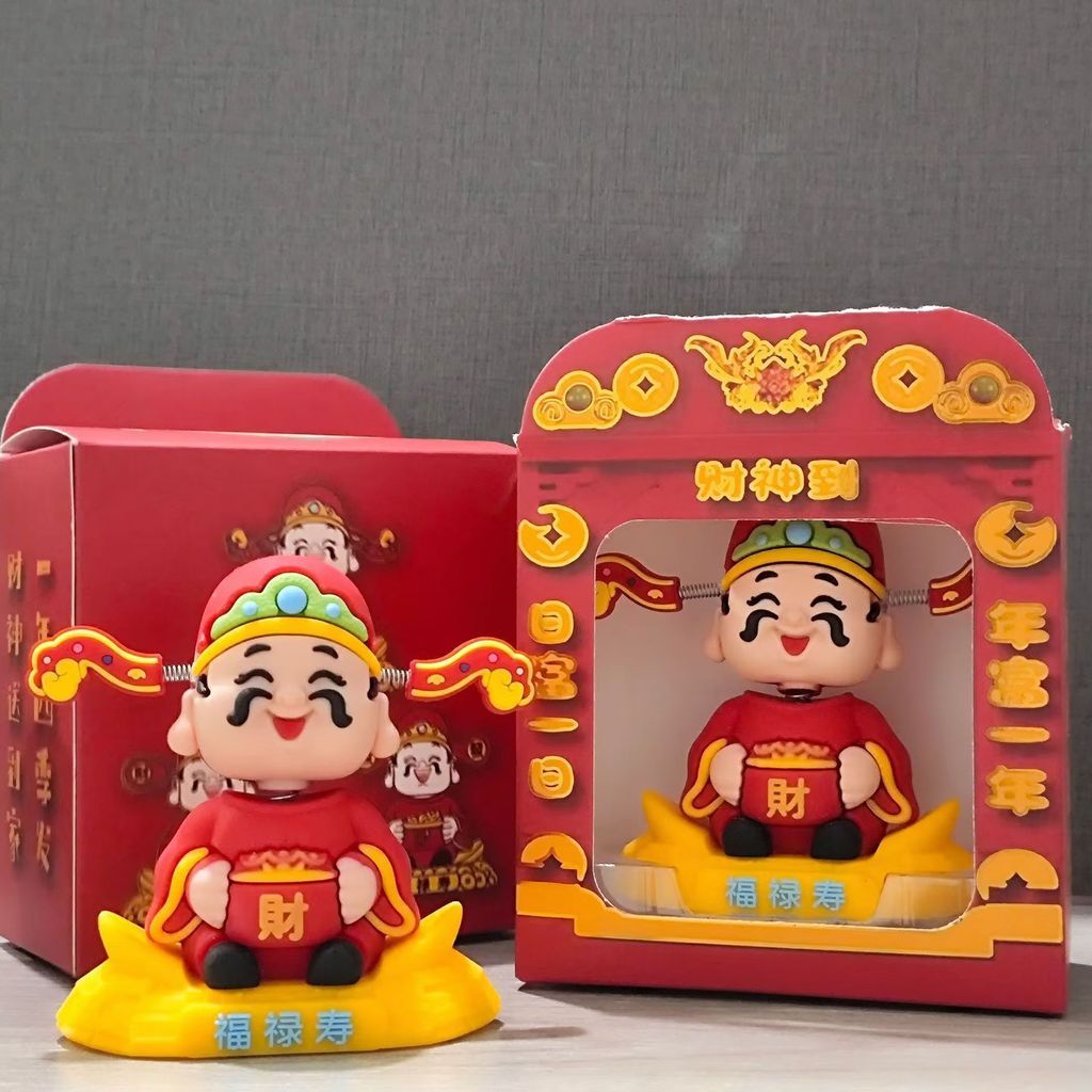 Thần Tài Đồ Trang Trí Ô Tô May Mắn Đồ Trang Trí Thần Tài Nhỏ Cổ Tích Để Bàn Đồ Trang Trí Văn Phòng Hoạt Hình Sáng Tạo Dễ Thương KZK5