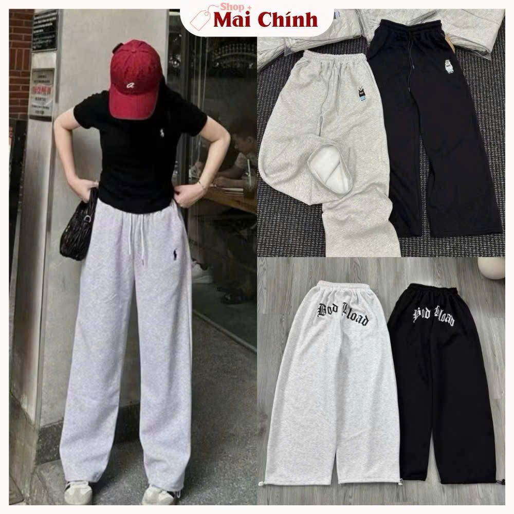 Quần suông ống rộng thê logo nhân mã dây rút gấu thời trang cực hot mặc quanh năm