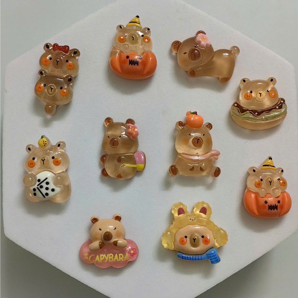 CHARM PHÁT SÁNG CAPYBARA -CHARM GẮN DÉP CAPYBARA SIÊU HOT