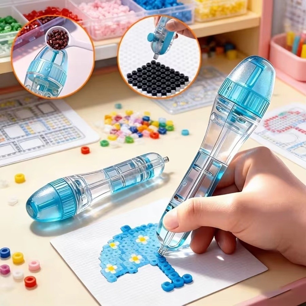 HIGHVIEWLS Perler Hama Bút bấm 2.6mm, đầu định vị hạt tự động, dự án thủ công DIY, tay cầm, quà tặng trẻ em