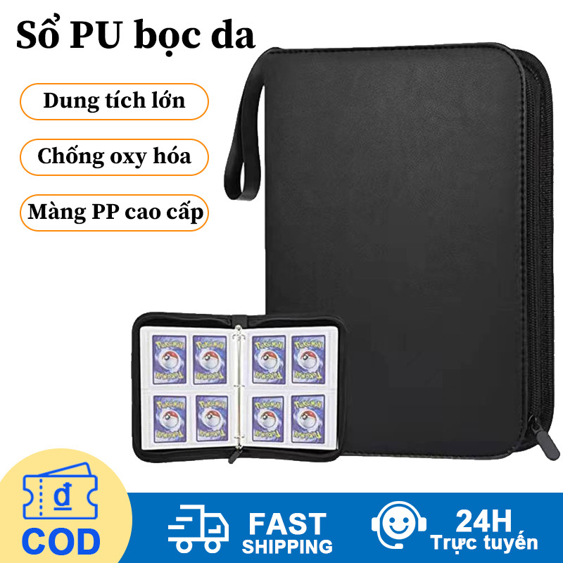 Album/Binder Đựng Card 400-900 Slot 2x2/3x3 - Da PU Cho Pokemon, Yugioh, One Piece (Không Kèm Thẻ)