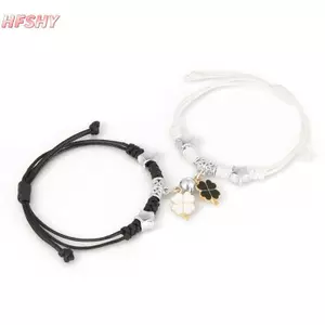 Vòng Tay Đôi Charm Hình Mèo và Trái Tim - Bộ 2 Chiếc cho Nữ