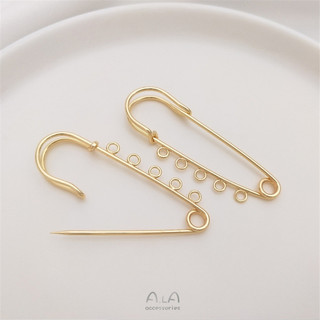 Mặt Dây Chuyền Trâm Khóa Đồng Mạ Vàng 14K - Phối Đồ Thời Thượng
