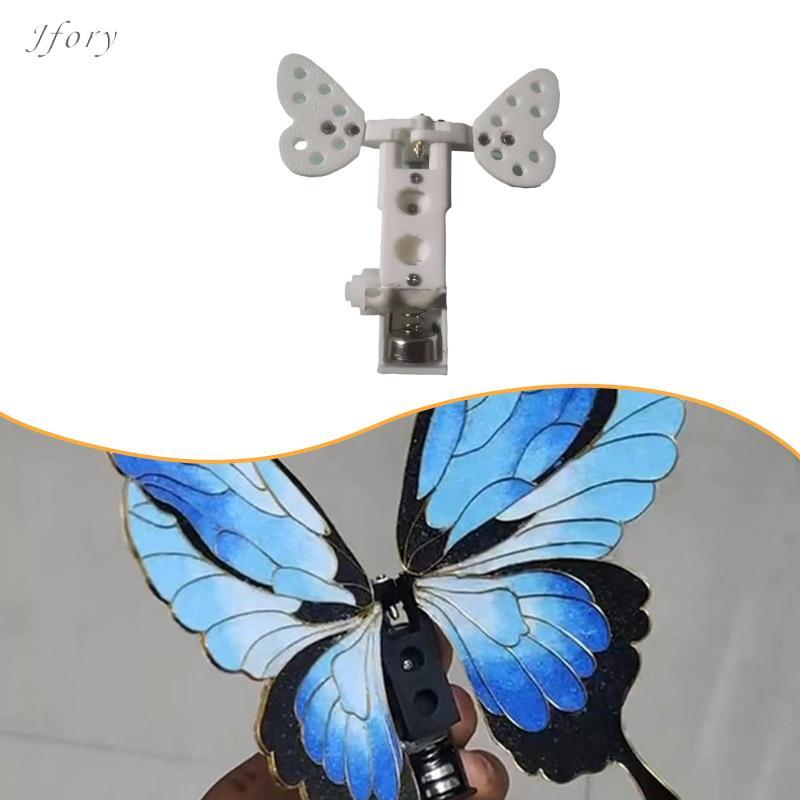 Jfory Mô hình bướm cơ khí trang trí Cánh di chuyển điện tử Hoạt động bằng pin Hoa nhung cho thủ công