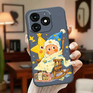 Dành Cho ltel A50 A56 A56 Pro Itel A70 S23 S23 Plus Ốp Lưng Silicon Ngôi Sao Vàng Mềm Vỏ Điện Thoại Chống Sốc