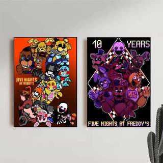 Năm Đêm Tại Freddy 's FNAF Canvas Poster Cho Cafe Văn Phòng Thanh Trang Trí Tường Ý Tưởng Quà Tặng Tuyệt Vời