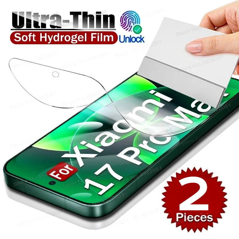 2 Chiếc HD Mềm Hydrogel Cho Xiaomi 17Ultra 17Pro 17ProMax Chống Gián Điệp Riêng Tư Chống Ánh Sáng Xanh Bảo Vệ Màn Hình Cho Xiaomi 15T 15S 15 Pro Phim Mềm Siêu Mờ