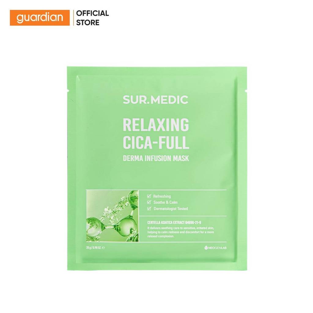 Mặt Nạ Làm Dịu Da Dưỡng Ẩm Sur.medic+ Derma Infusion Mask 28g | Guardian Việt Nam