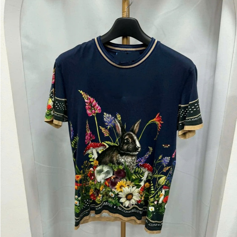 Áo Thun Thỏ Giữa Vườn Hoa KCloset Áo Phông Cotton Dày Dặn Dáng Rộng Nam Nữ NA118