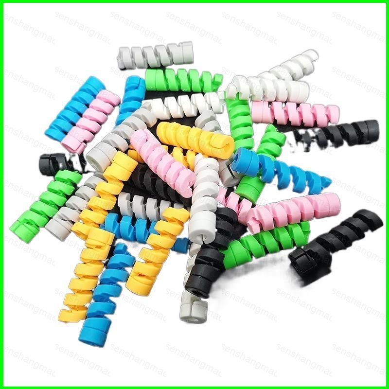 Pn Dây dữ liệu đa năng Tay áo bảo vệ silicon Dây màu xoắn ốc Chắc chắn bền Chống vỡ
