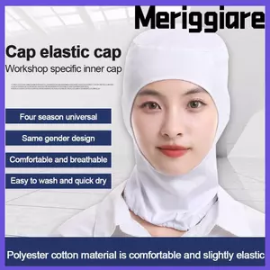 Mũ chống bụi MERIGGIARE, Bảo vệ cổ Mũ làm việc thoáng khí, Xưởng nắp xưởng màu trơn co giãn