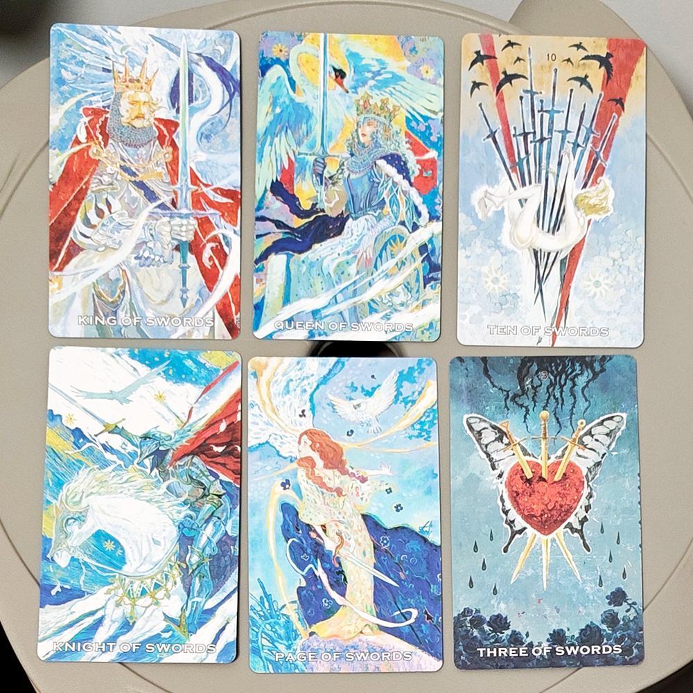 The Whisper of Stars and Garden Tarot Deck 86 Miếng Thẻ Tarot hoạt hình dựa trên hệ thống Rider Waite