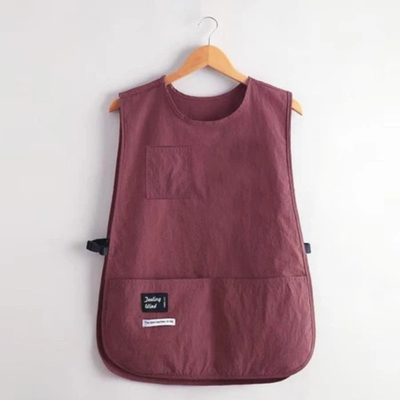 Tạp dề vest chống dầu nước, nylon Nhật thoáng khí, thiết kế túi tiện lợi, unisex dùng cho nhà bếp
