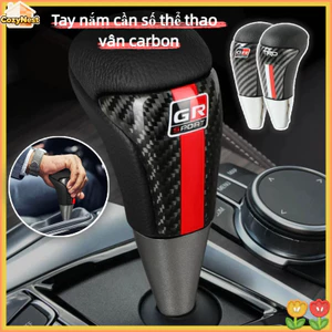 Tay nắm cần số thể thao vân carbon | Nhôm cao cấp phong cách TRD/GR | phù hợp Toyota số tự động