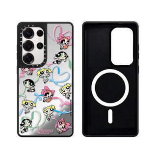 Từ Tính Trái Tim Tình Yêu Bánh Hoa Hồng Cô Gái Bay Gương Cứng Phone Case Dành Cho Samsung Galaxy S26 25 24 23 UItra S26 25 24 23 Plus Vỏ Bảo Vệ Chống Sốc