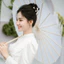 Dù giấy cổ điển nan tre trắng cho ảnh cưới cosplay Dù Giấy Cổ Điển Nan Tre，Chất liệu Nan Tre / Giấy， Lý Tưởng