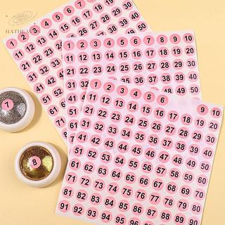 [hatheaven] 1 Tờ 1-100 Số Stier Nhãn Cho Sơn Móng Tay Màu Gel Đánh Dấu Đánh Dấu Đánh Số Nhãn Kỹ Thuật Số Dụng Cụ Làm Móng Tay Đẹp