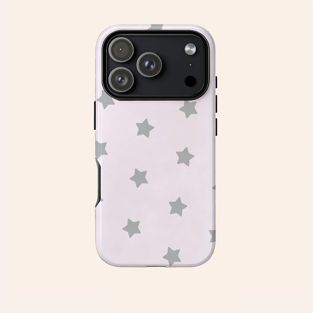 Họa tiết ngôi sao màu hồng nhạt đơn giản Thích hợp cho iPhone 17Promax 16Pro 15 11 12 13 14 xs XR 17Air Vỏ cứng hai lớp chống sốc ZJZC trọn gói