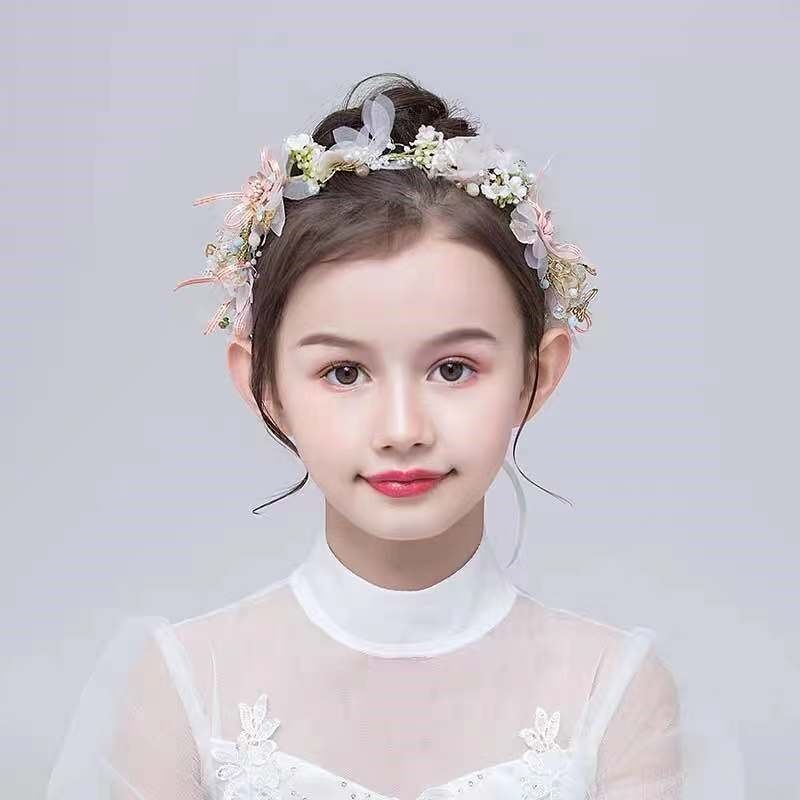 Mũ Cô Dâu Phong Cách Cổ Tích Công Chúavới Vòng Hoa, Thích Hợp cho Sân Khấu và Diễn Xuất