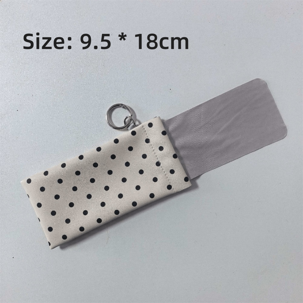 Túi đeo kính mắt HOBBYIN da chấm bi, đóng cửa tự động, tiện lợi sử dụng hàng ngày