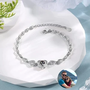 Vòng Tay Hình Trái Tim Kim Cương Khảm - Phù Hợp Nam Nữ