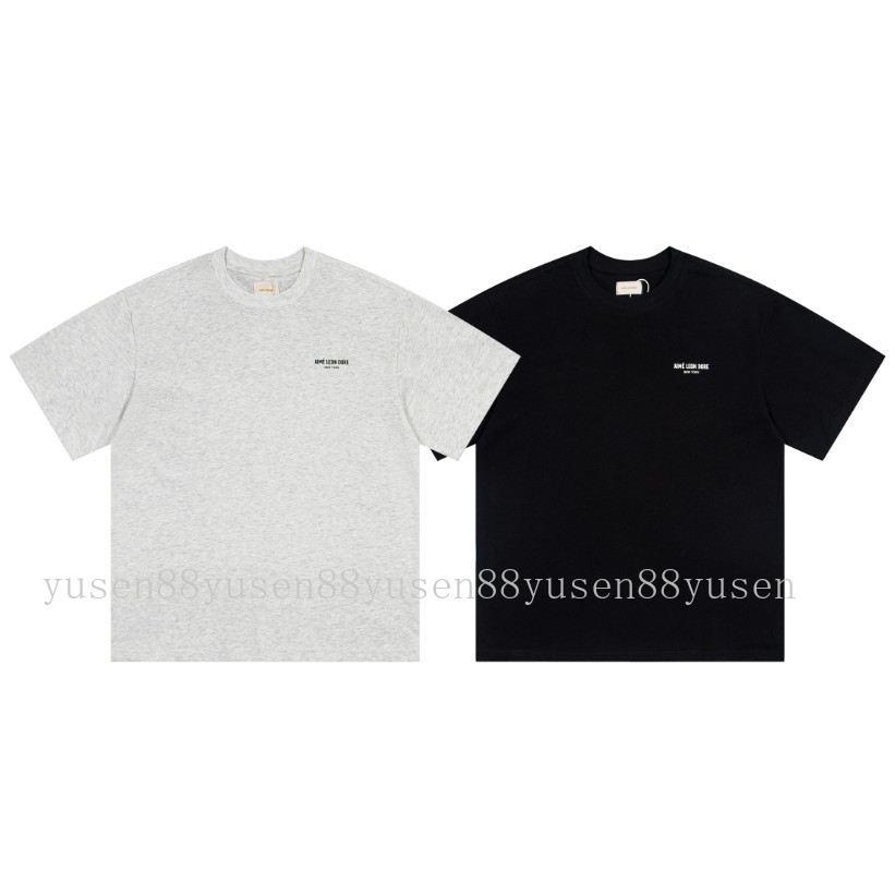 Aime Leon Dore Áo Thun Tay Ngắn Cotton Nguyên Chất, In Chữ Đơn Giản