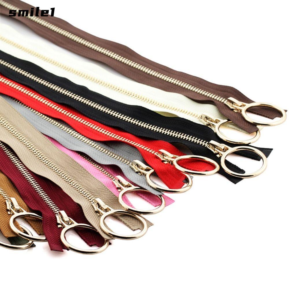 Dây kéo kim loại SMILE, Dây kéo đồng răng 70 / 90cm Áo khoác có khóa kéo dài, Dây kéo rộng 5 dây kéo rộng cho áo khoác Áo khoác may
