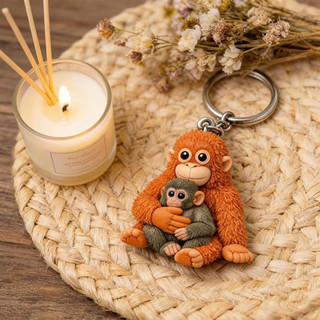 Bảo vệ đục lỗ Móc khóa khỉ Móc khóa treo thời trang nhẹ cho chìa khóa ô tô